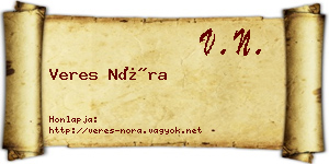 Veres Nóra névjegykártya