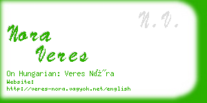 nora veres business card